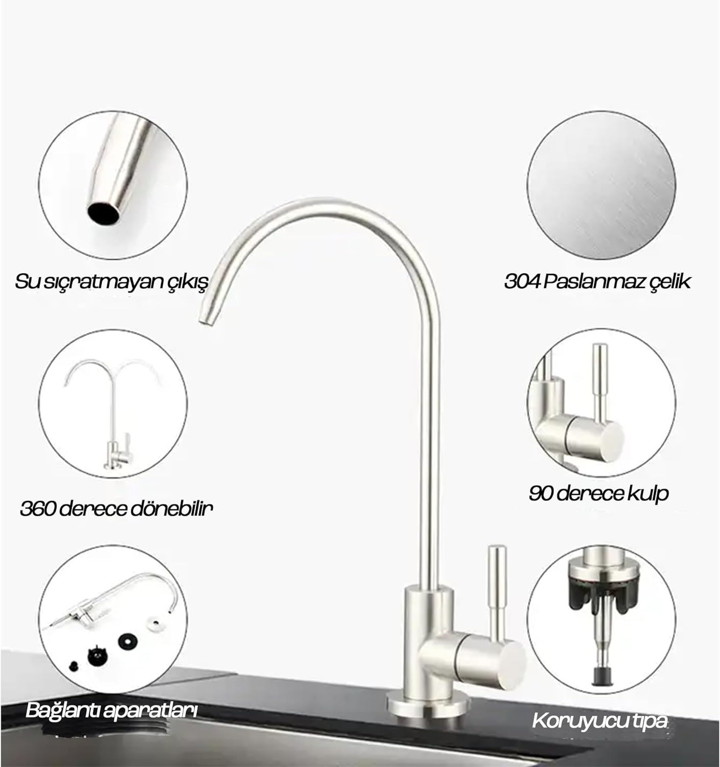 INOX SU ARITMA CİHAZI MUSLUĞU